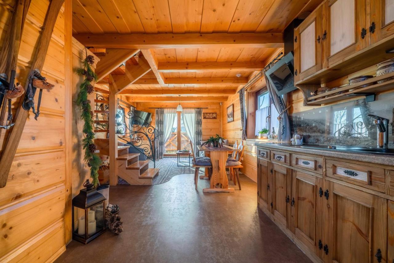 Domki Widokowe Wooden Luxury Chalet & Jacuzzi Zab Exterior photo